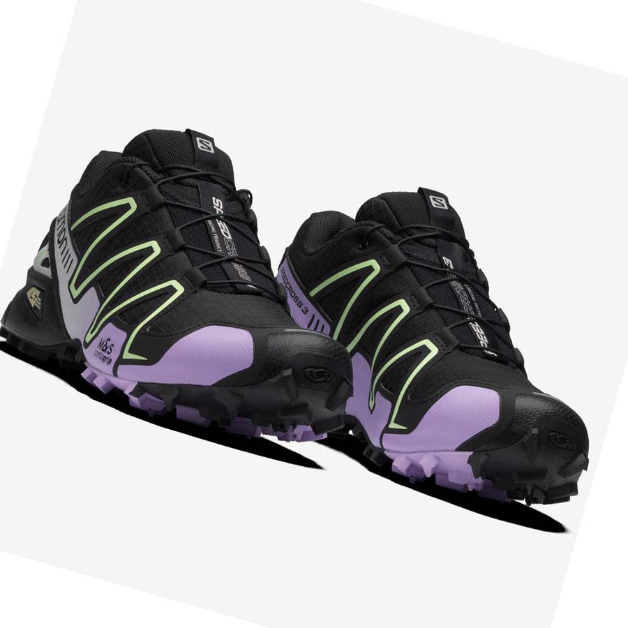 Tenis Salomon SPEEDCROSS 3 Mujer Negros Morados | MX 2657RVD